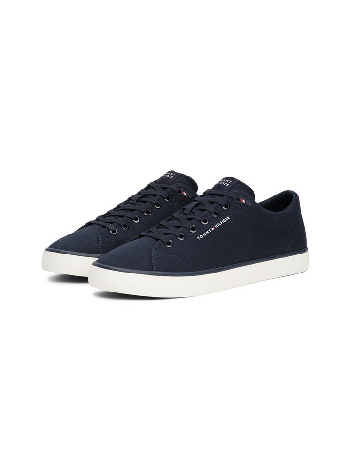 Tommy Hilfiger TH HI VULC LOW CORE CANVAS Sneaker, Freizeitschuh, Halbschuh, Schnürer mit weich gepolstertem Schaftrand von Tommy Hilfiger