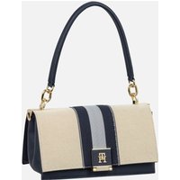 Tommy Hilfiger - TH Her Medium Stripes 17404 SP25 Space Blue Canvas Mix - Umhängetasche  , 3.5 l von Tommy Hilfiger