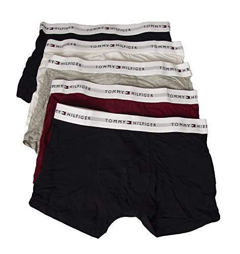 Tommy Hilfiger TH Herren Boxer 5er Pack mit sichtbarem elastischem Baumwollstretch Unterwäsche Artikel UM0UM02767, 0TE Navy/White/Grey/Rouge/Navy, L von Tommy Hilfiger