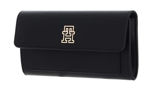 TOMMY HILFIGER TH Timeless Large Flap Wallet Black von Tommy Hilfiger