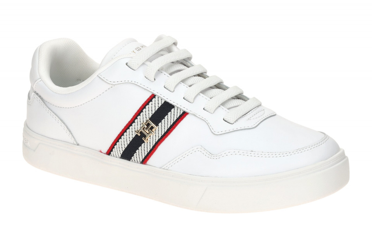 Tommy Hilfiger TH WEBBING CUPSOLE FW09001 YBS wei? - sportliche Slipper f?r D... von Tommy Hilfiger