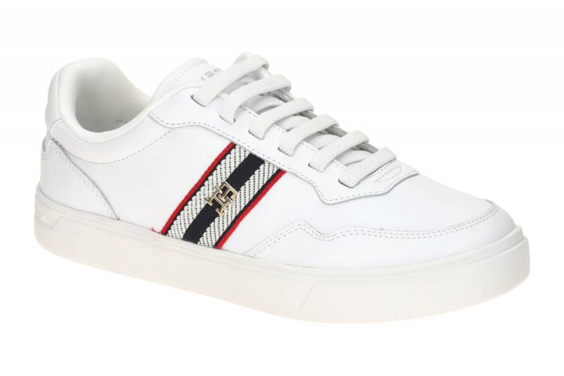 Tommy Hilfiger TH WEBBING CUPSOLE FW09001 YBS wei? - sportliche Slipper f?r D... von Tommy Hilfiger