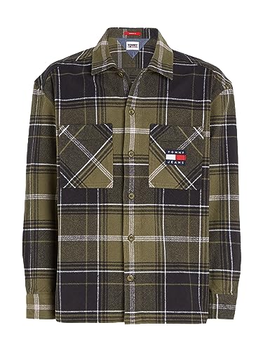 Tommy Hilfiger TJM BRUSHED CHECK OVERSHIRT, grün(mrgreen), Gr. L von Tommy Jeans