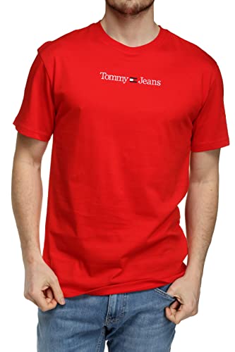 Tommy Hilfiger TJM Jersey T-Shirt Linear Classic Fit Red XXL von Tommy Hilfiger