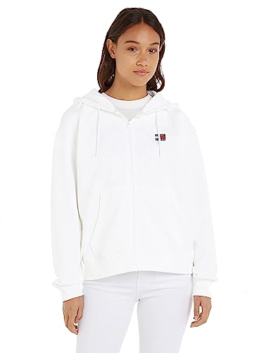 Tommy Hilfiger TJW RLX XS BADGE ZIP TRHU, weiß(white), Gr. L von Tommy Hilfiger