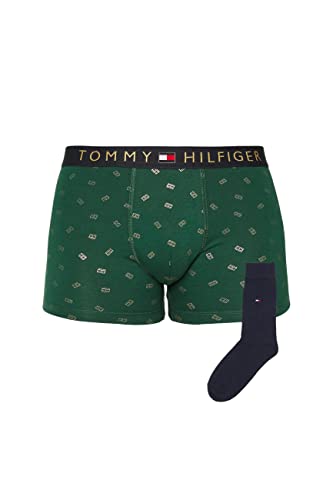 Tommy Hilfiger Herren Trunk & Sock Set Geschenkpakete, Fine Flag/des Sky, M von Tommy Hilfiger