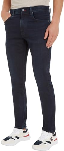 Tommy Hilfiger Herren Jeans Hose Tapered Slim Fit, Blau (Modoc Indigo), 34W/36L von Tommy Hilfiger
