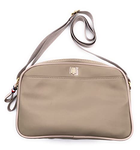 Tommy Hilfiger Tasche - Grau - Crossbody - Umhängetasche - Schultertasche - 25x18x7cm - TH Logo Metall - Damenhandtasche6560 von Tommy Hilfiger