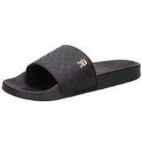 Tommy Hilfiger Th Monogram Poolslide Damen schwarz|schwarz von Tommy Hilfiger