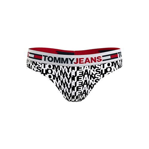 Tommy Hilfiger Thong Print UW0UW0355701N Damenunterhose in weiß (S) von Tommy Hilfiger