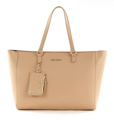 Tommy Hilfiger Damen Tommy Joy Tote AW0AW11759 Tragetasche, Beige (Sandrift) von Tommy Hilfiger