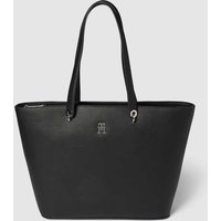 Tommy Hilfiger Tote Bag in Leder-Optik in Black, Größe One Size von Tommy Hilfiger