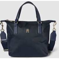 Tommy Hilfiger Tote Bag mit Label-Applikation Modell 'POPPY' in Dunkelblau, Größe One Size von Tommy Hilfiger