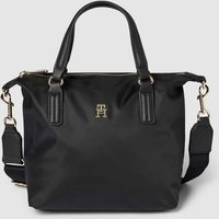 Tommy Hilfiger Tote Bag mit Label-Applikation Modell 'POPPY' in Black, Größe One Size von Tommy Hilfiger