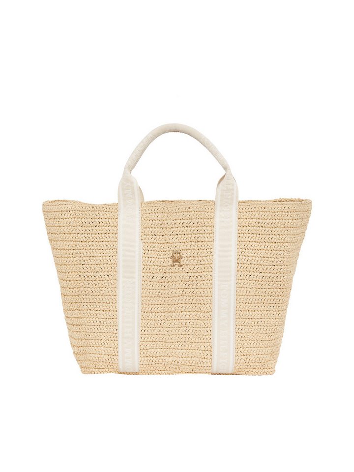 Tommy Hilfiger Tragetasche TH SPRING LOGO TOTE, Damen Henkeltasche, Strandtasche, Shopper mit TH-Emblem von Tommy Hilfiger