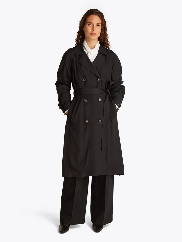 Tommy Hilfiger Trenchcoat ESSENTIAL FLUID TRENCH mit Gürtel, mit Rückenpasse, mit Raglanärmel von Tommy Hilfiger