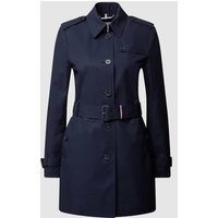 Tommy Hilfiger Trenchcoat mit Gehschlitz in Dunkelblau, Größe XS von Tommy Hilfiger