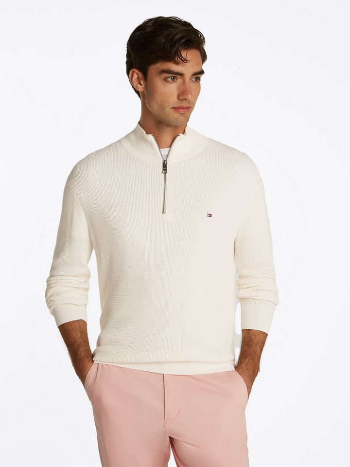 Tommy Hilfiger Troyer RACKING STRUCTURE ZIP MOCK von Tommy Hilfiger