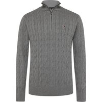 Tommy Hilfiger Troyer in Zopfstrick mit kleiner Logo-Stickerei in M von Tommy Hilfiger
