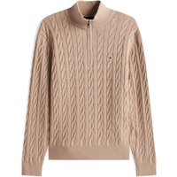 Tommy Hilfiger Troyer in Zopfstrick mit kleiner Logo-Stickerei in XL von Tommy Hilfiger