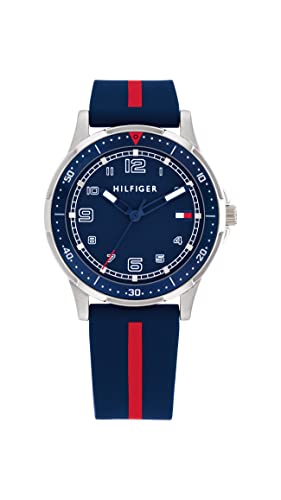 Tommy Hilfiger Uhr mit DREI-Zeiger-Quarzwerk für die Jugend mit Marinblaues Silikonarmband - 1720036 von Tommy Hilfiger