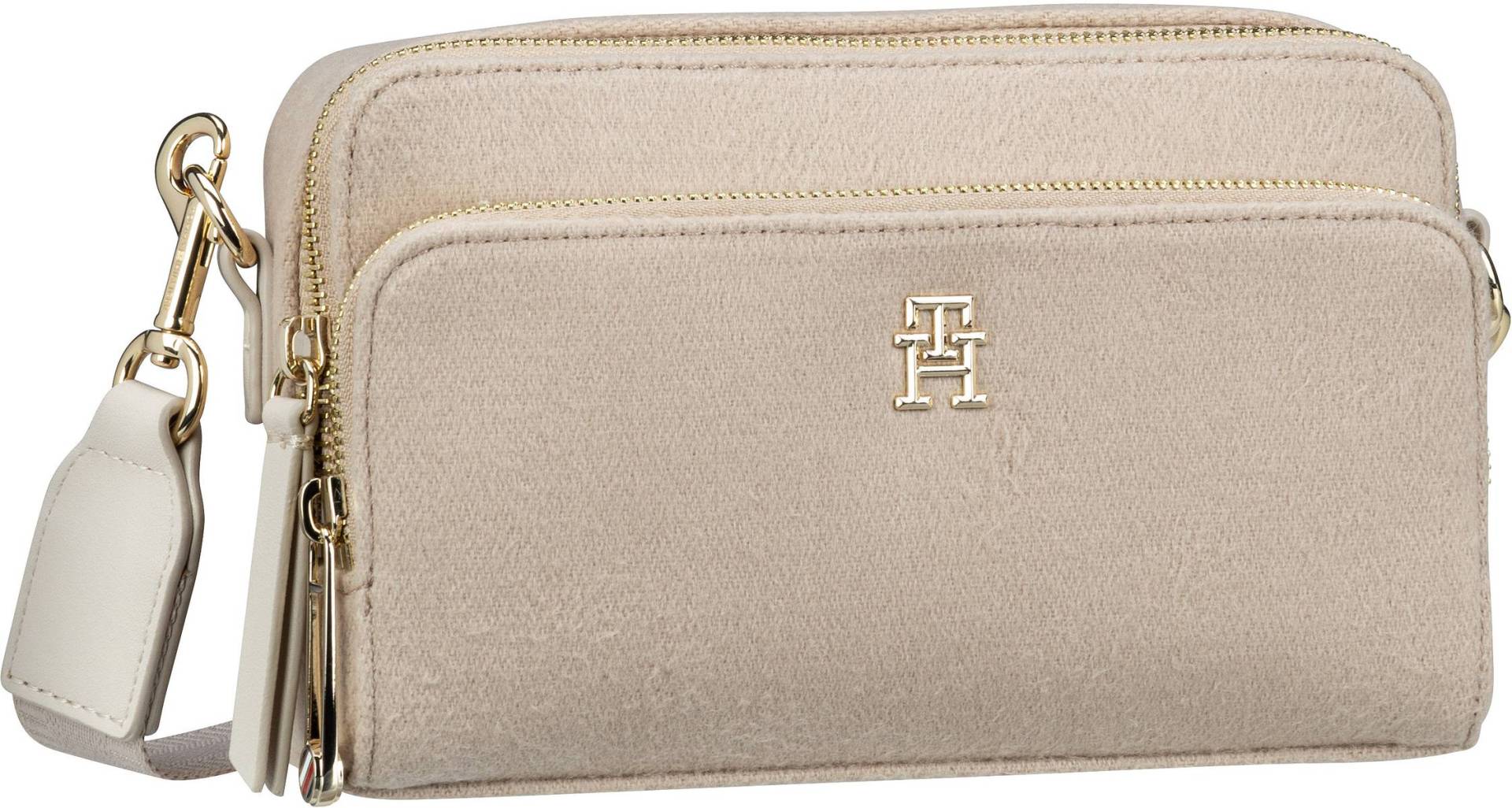 Tommy Hilfiger Iconic Tommy Camera Bag Wool FA23  in Beige (2 Liter), Umhängetasche von Tommy Hilfiger