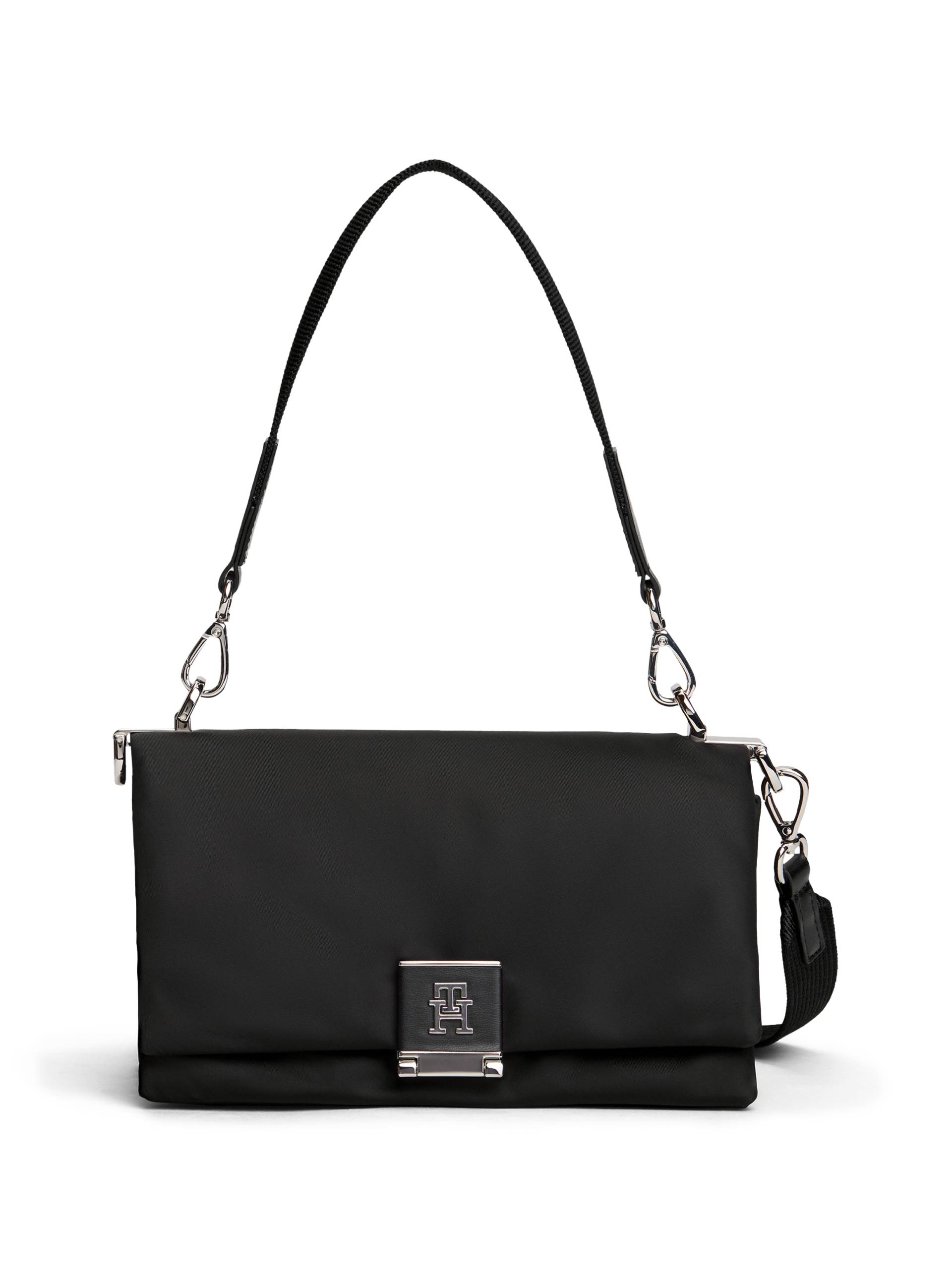 Tommy Hilfiger Umhängetasche "TH HER MED CROSSOVER NYLON SV", Damen Tragetasche, Abendtasche, Clutch mit edlem TH-Steckverschluss von Tommy Hilfiger