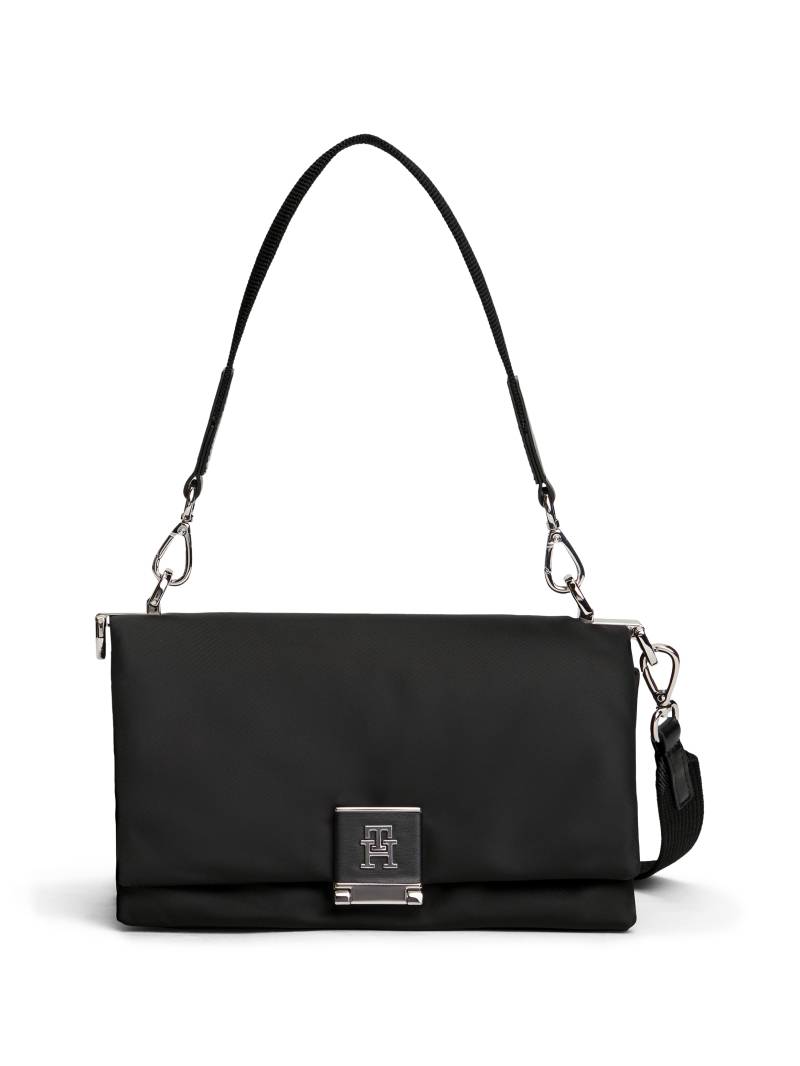 Tommy Hilfiger Umhängetasche "TH HER MED CROSSOVER NYLON SV", Damen Tragetasche, Abendtasche, Clutch mit edlem TH-Steckverschluss von Tommy Hilfiger