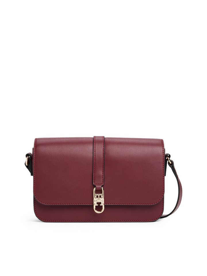 Tommy Hilfiger Umhängetasche TH LIBRE FLAP CROSSOVER, Damen Schultertasche, Minibag mit goldfarbenem TH-Schmuckelement von Tommy Hilfiger