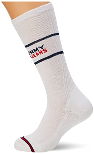 Tommy Hilfiger Unisex Sock Crew Sock, Weiß, 43-46 von Tommy Hilfiger