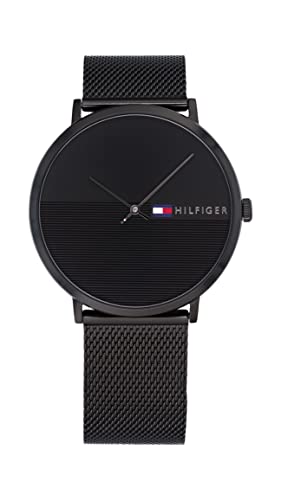 Tommy Hilfiger Analog Quarzuhr für Herren mit Schwarzes Edelstahlarmband - 1791464 von Tommy Hilfiger