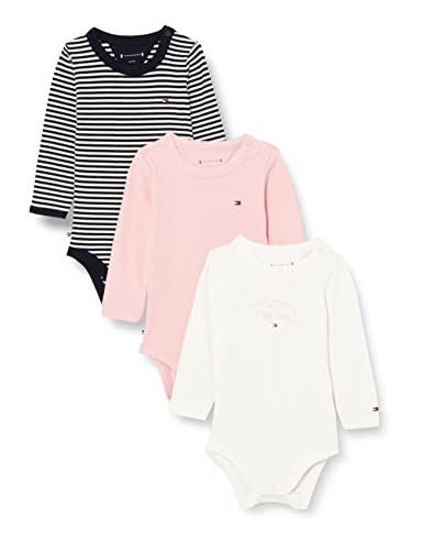 Tommy Hilfiger Unisex Baby Body, 3 Stück Geschenkpackungen, Pink Shade, 3 Monate von Tommy Hilfiger