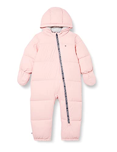 Tommy Hilfiger Unisex Baby Branded Zip SKIISUIT KN0KN01522 Gepolsterte Jacken, Rosa (Pink Shade), 18 Monate von Tommy Hilfiger