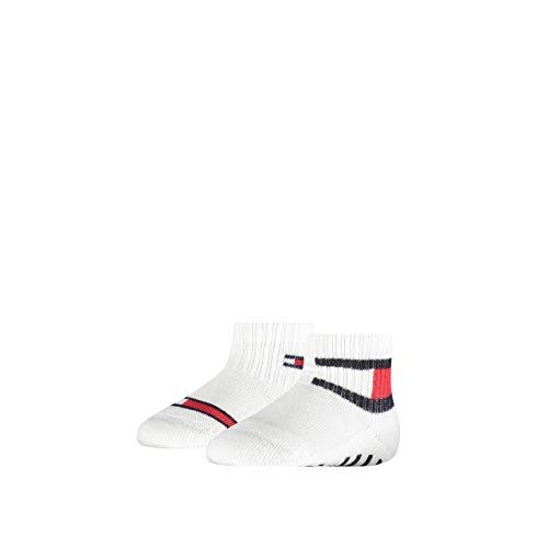 Tommy Hilfiger Unisex Baby Crew Sock, White, 19/22 (2er Pack) von Tommy Hilfiger