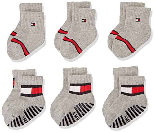 Tommy Hilfiger Unisex-Baby Flag Sock 6 Pack Ecom, Grau, 023 von Tommy Hilfiger