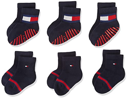 Tommy Hilfiger Unisex-Baby Flag Sock 6 Pack Ecom, Navy, 15-18 EU von Tommy Hilfiger