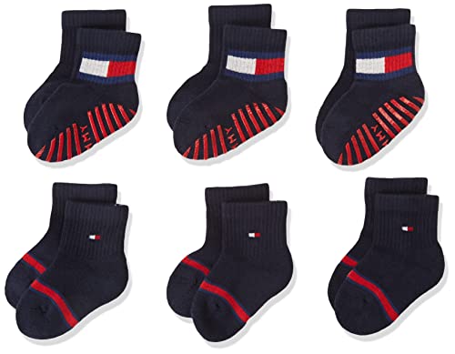 Tommy Hilfiger Unisex Baby Flag Sock 6 Pack Ecom, Navy, 015 EU von Tommy Hilfiger