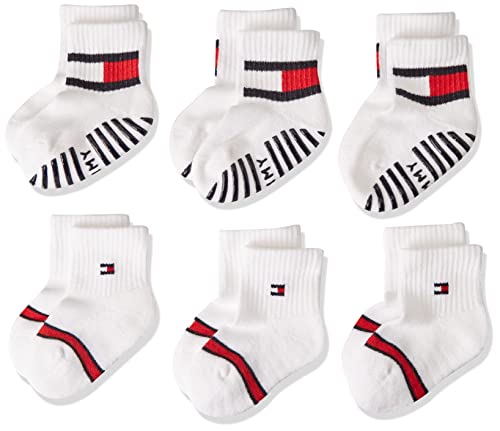 Tommy Hilfiger Unisex Baby Flag Sock 6 Pack Ecom, Weiß, 23 EU von Tommy Hilfiger