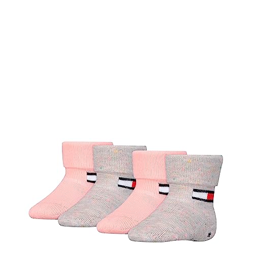 Tommy Hilfiger Unisex Baby CLSSC Sock, pink Combo, 19/22 (4er Pack) von Tommy Hilfiger