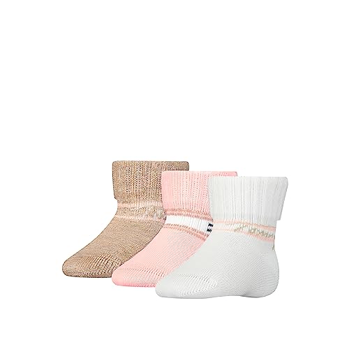 Tommy Hilfiger Unisex Baby CLSSC Sock, pink Combo, 11/14 (3er Pack) von Tommy Hilfiger