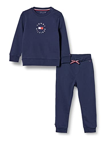 Tommy Hilfiger Unisex Baby Heritage Logo Set, Marineblau (Twilight Navy), 3 Months von Tommy Hilfiger