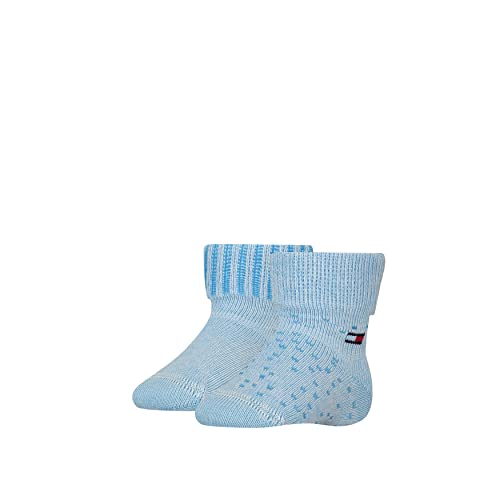 Tommy Hilfiger Unisex Baby TH 2P Fun CLSSC Sock, Sky Blue, 19/22 von Tommy Hilfiger