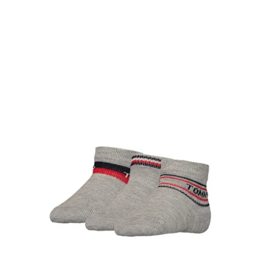 Tommy Hilfiger Unisex Baby TH 3P GIFTBOX CLSSC Sock, Grey Melange/Tommy original, 15/18 von Tommy Hilfiger