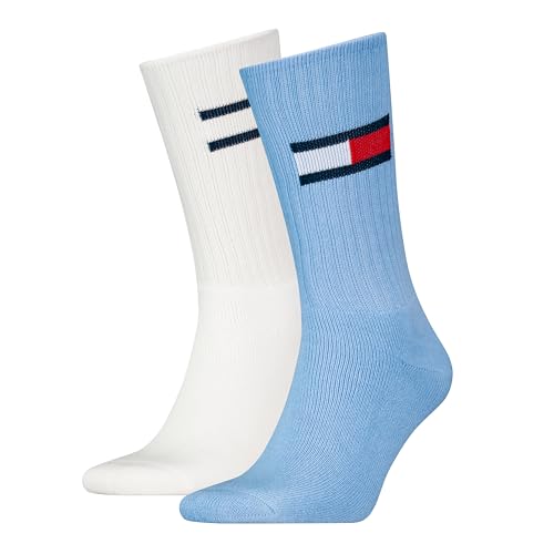 Tommy Hilfiger Unisex Crew Socken, Blau, 39/42 (2er Pack) von Tommy Hilfiger