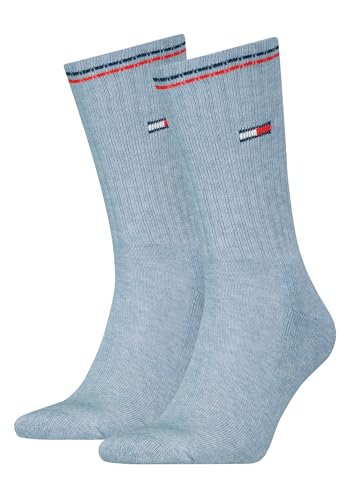 Tommy Hilfiger Unisex Crew Socken, Blau, 43/46 (2er Pack) von Tommy Hilfiger