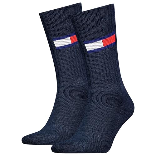 Tommy Hilfiger Unisex Crew Socken, Marineblau, 39/42 (2er Pack) von Tommy Hilfiger