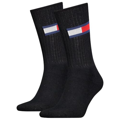 Tommy Hilfiger Unisex Crew Socken, Schwarz, 39/42 (2er Pack) von Tommy Hilfiger
