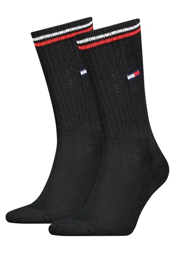 Tommy Hilfiger Unisex Crew Socken, Schwarz, 43/46 (2er Pack) von Tommy Hilfiger