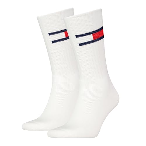 Tommy Hilfiger Unisex Crew Socken, Weiß, 39/42 (2er Pack) von Tommy Hilfiger
