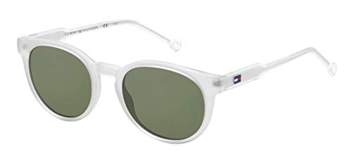 Tommy Hilfiger Unisex-Kinder TH 1426/S QT W7B 48 Sonnenbrille, Transparent (Crystal/Green) von Tommy Hilfiger